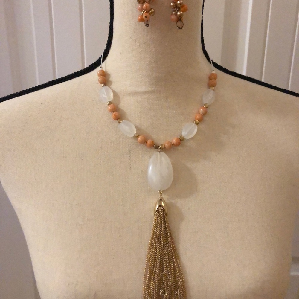 Glasshouse custom made necklace and earring set